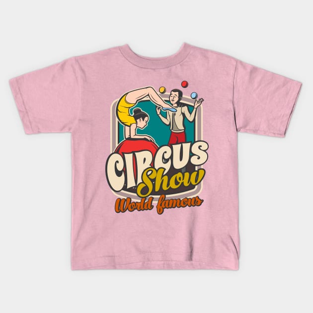 World Famous Circus malabarists Kids T-Shirt by SpaceWiz95